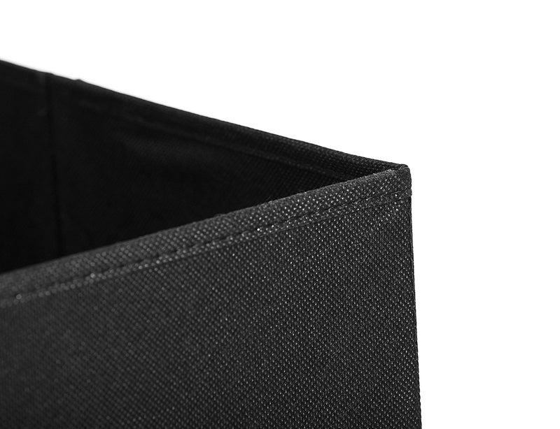 BBQ Future Foldable Cube Storage Bin Collapsible Box Cloth Basket Bins Black Organizer - Great for Nursery, Playroom, Closet, Home Organization (4 PCS, 13x15x13) - Image 3